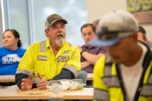 Don sitting at a table