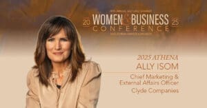 picture of Ally Isom with text